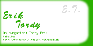 erik tordy business card
